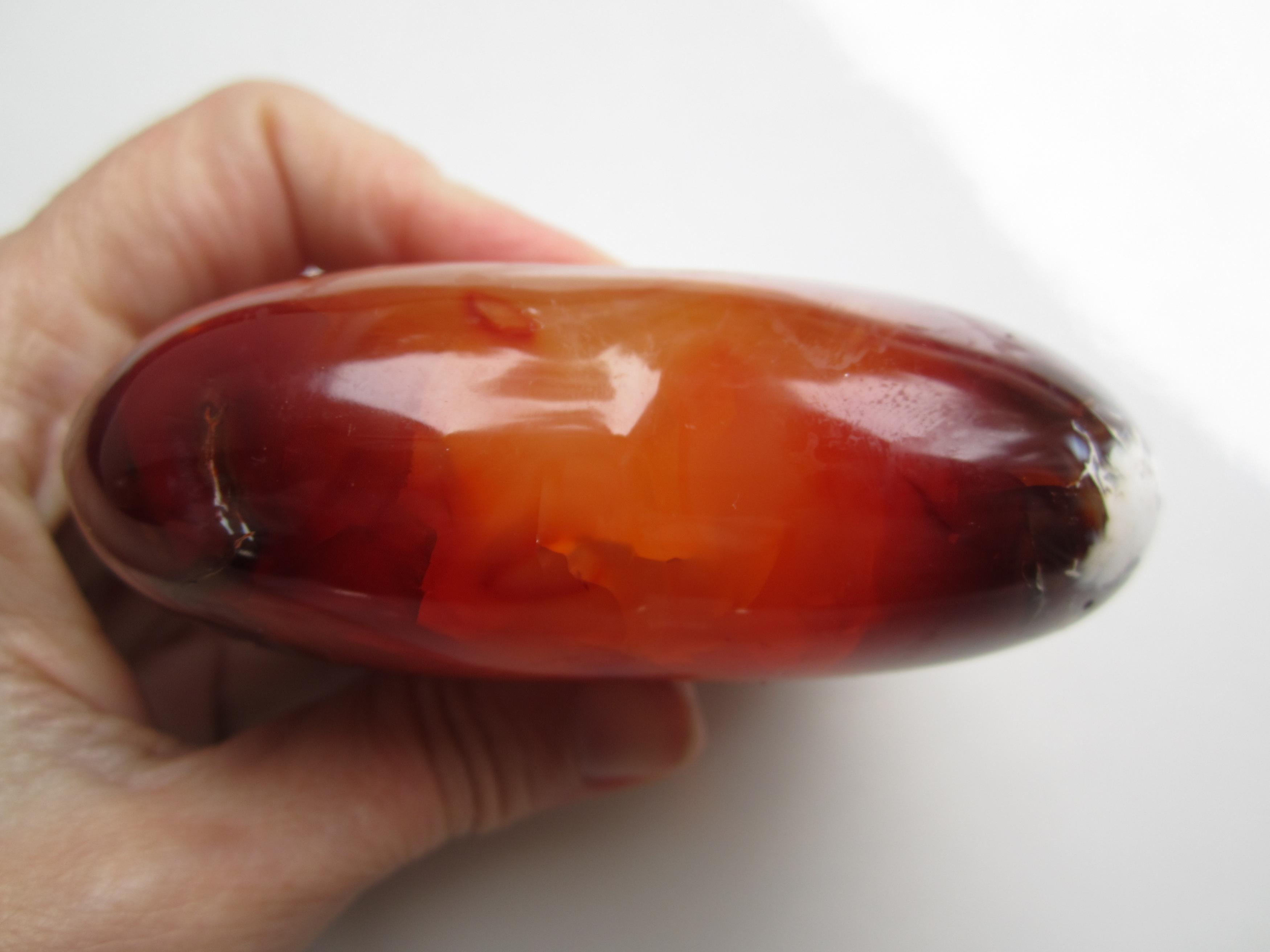 Big Carnelian Agate Crystal Heart on Luulla